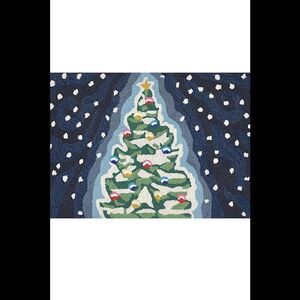 Liora Manne Frontporch Xmas Tree Rug Midnight 30" x 48"